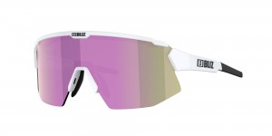 Bliz Breeze Small Sonnenbrille Weiß Braun Rosa | DSXN-02138