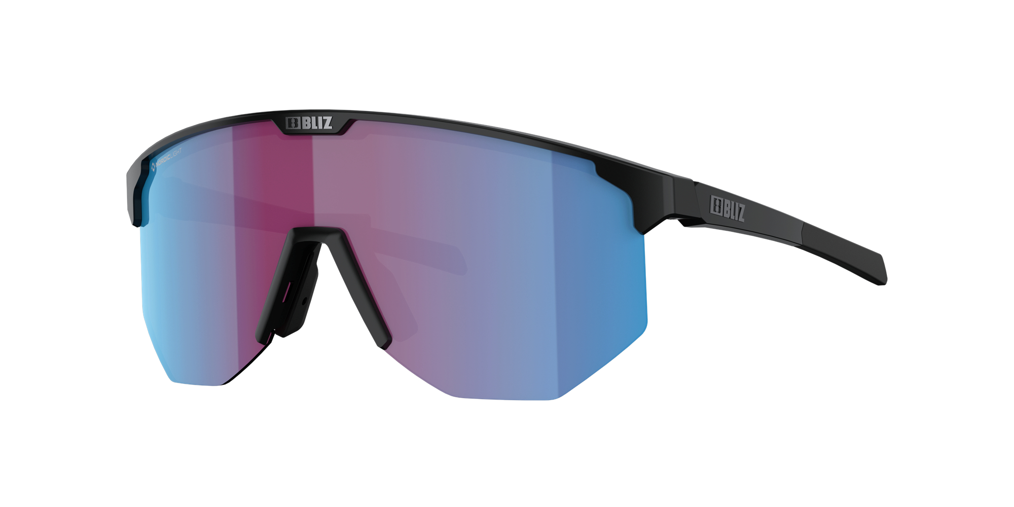 Bliz Hero Small Sonnenbrille Schwarz Rosa Blau | NTMZ-35812