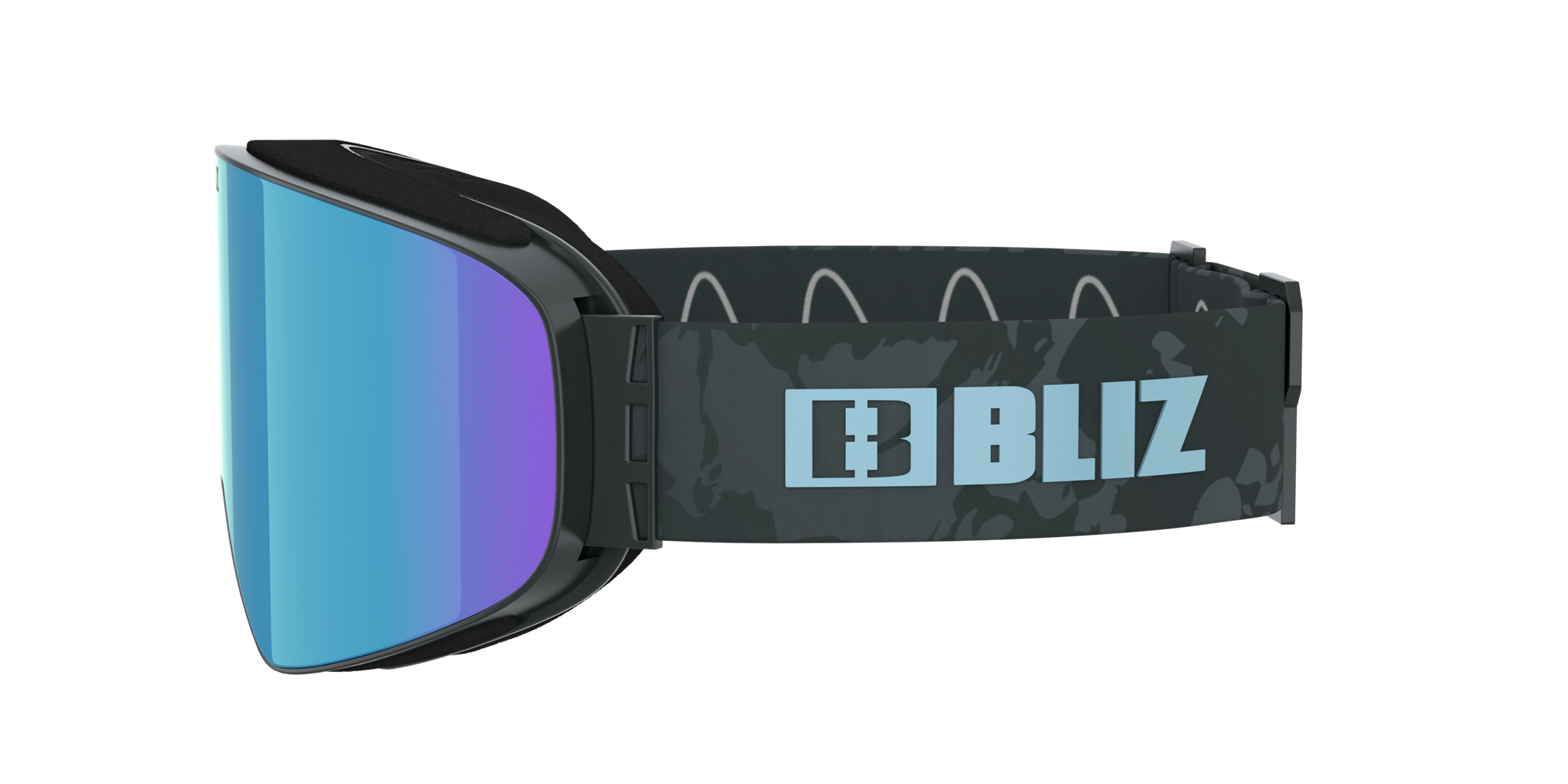 Bliz Flow Ski Goggles Grau Blau | WZKP-27365