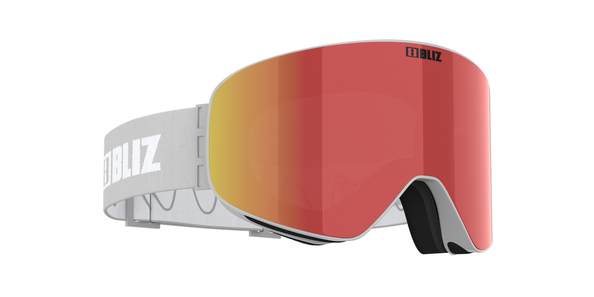 Bliz Flow Ski Goggles Hellgrau Braun Rot | LMHX-79165