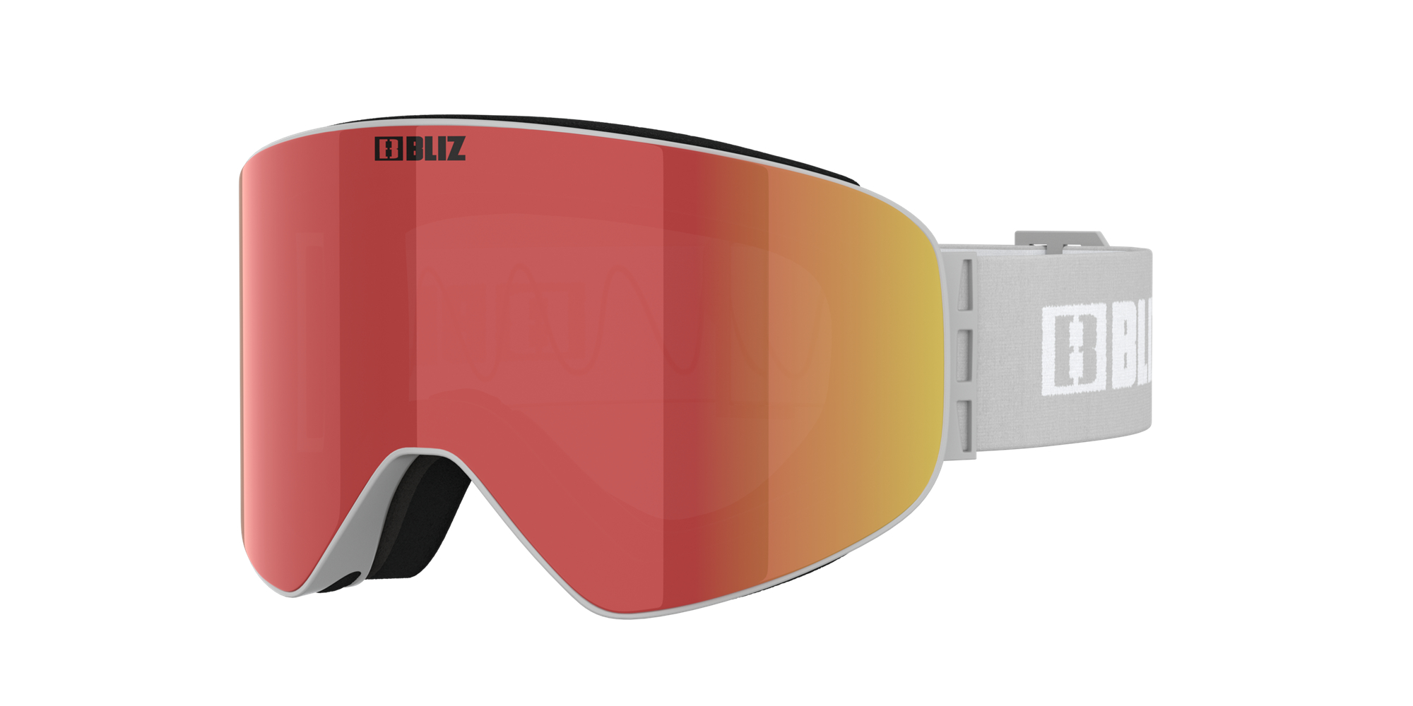 Bliz Flow Ski Goggles Hellgrau Braun Rot | LMHX-79165