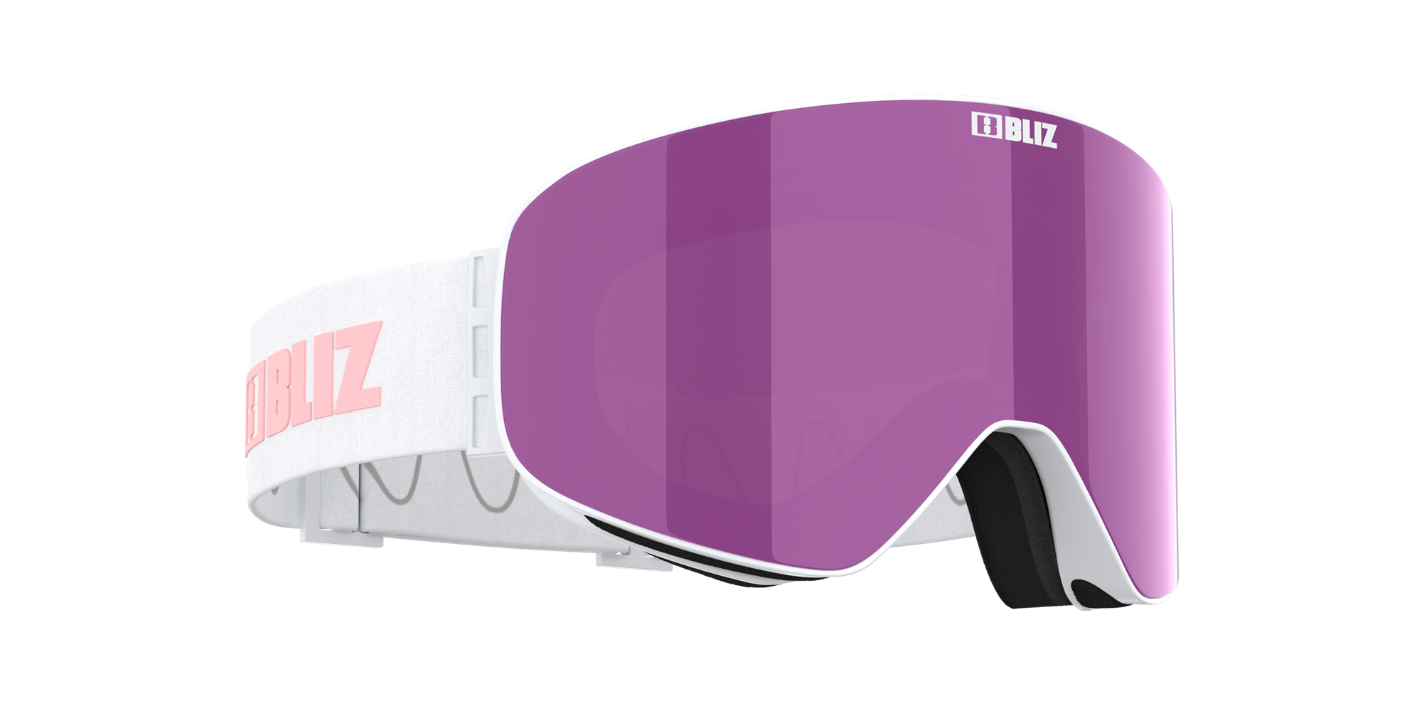 Bliz Flow Ski Goggles Weiß Braun Rosa | WRPU-10793