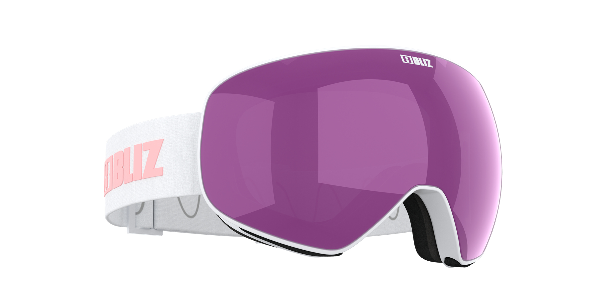 Bliz Floz Ski Goggles Weiß Braun Rosa | KNFZ-20935