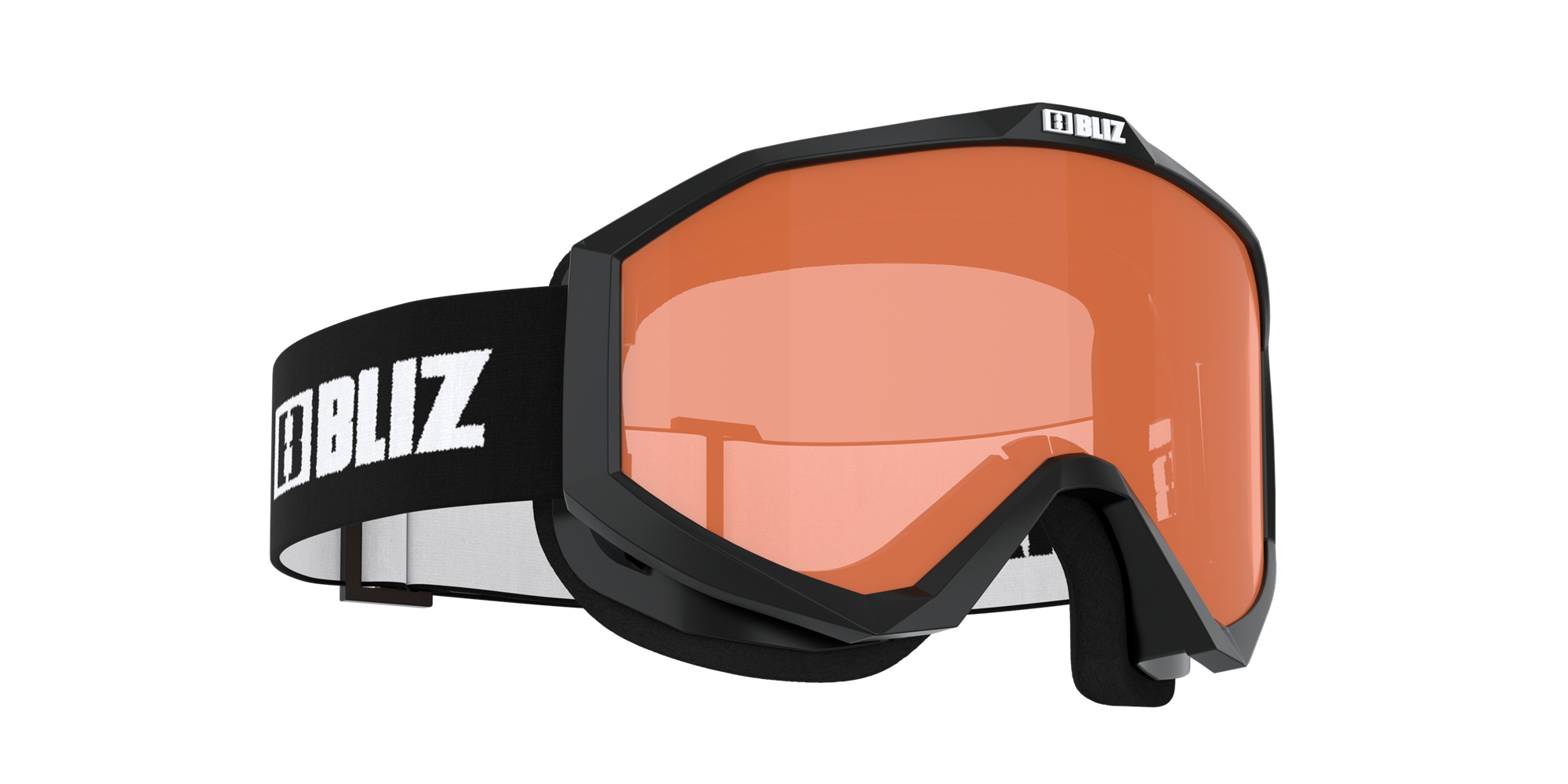 Bliz Liner Jr Ski Goggles Schwarz Weiß Orange | QDEF-34265