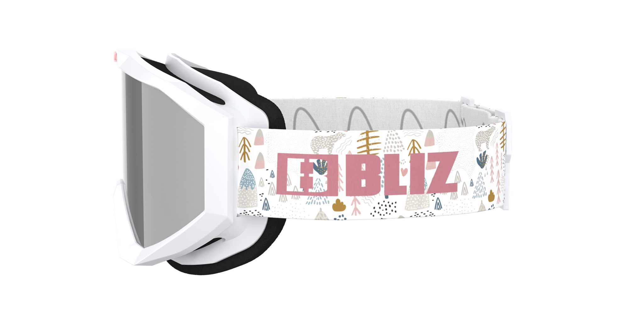 Bliz Liner Jr Ski Goggles Weiß Rosa | CITN-68352