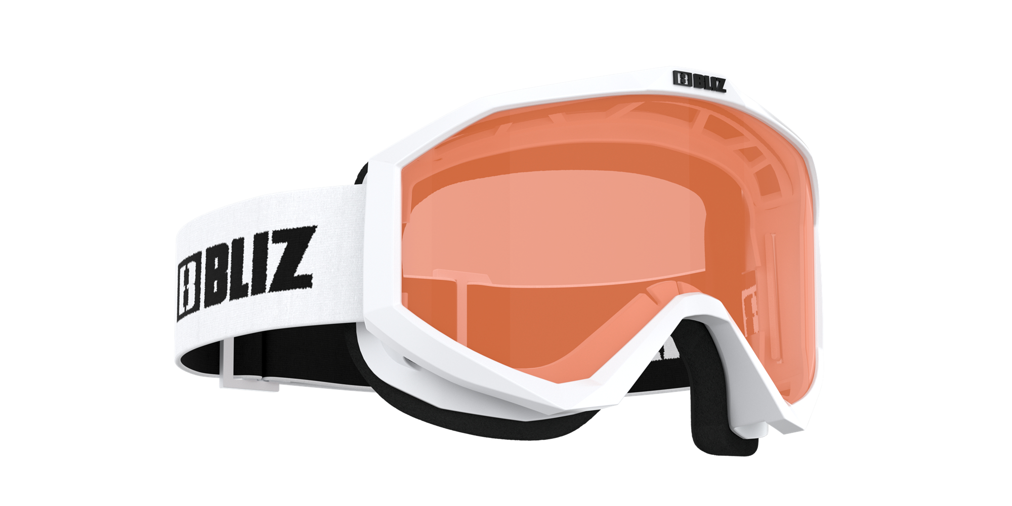 Bliz Liner Jr Ski Goggles Weiß Schwarz Orange | FKBH-08354