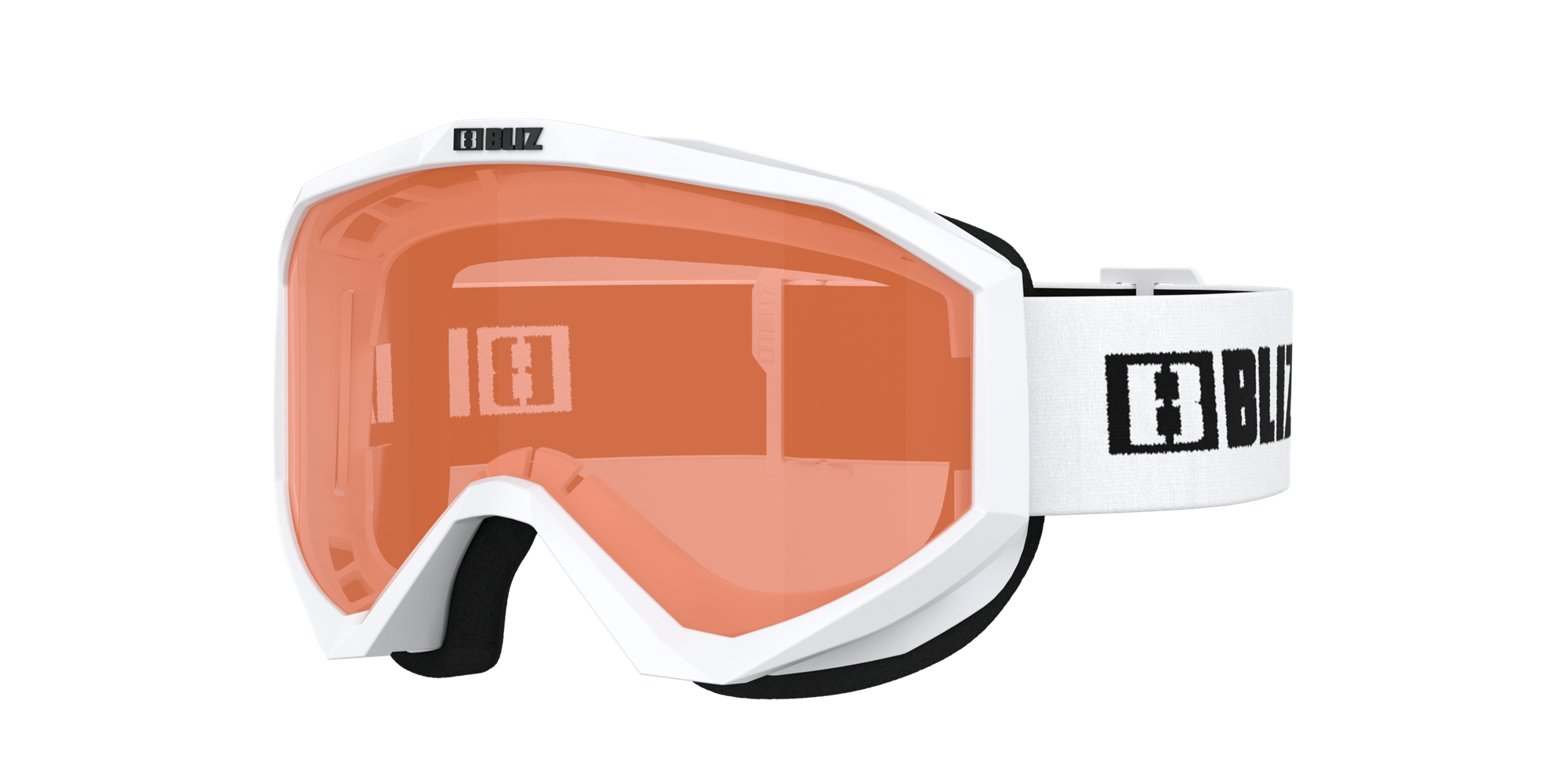 Bliz Liner Jr Ski Goggles Weiß Schwarz Orange | FKBH-08354