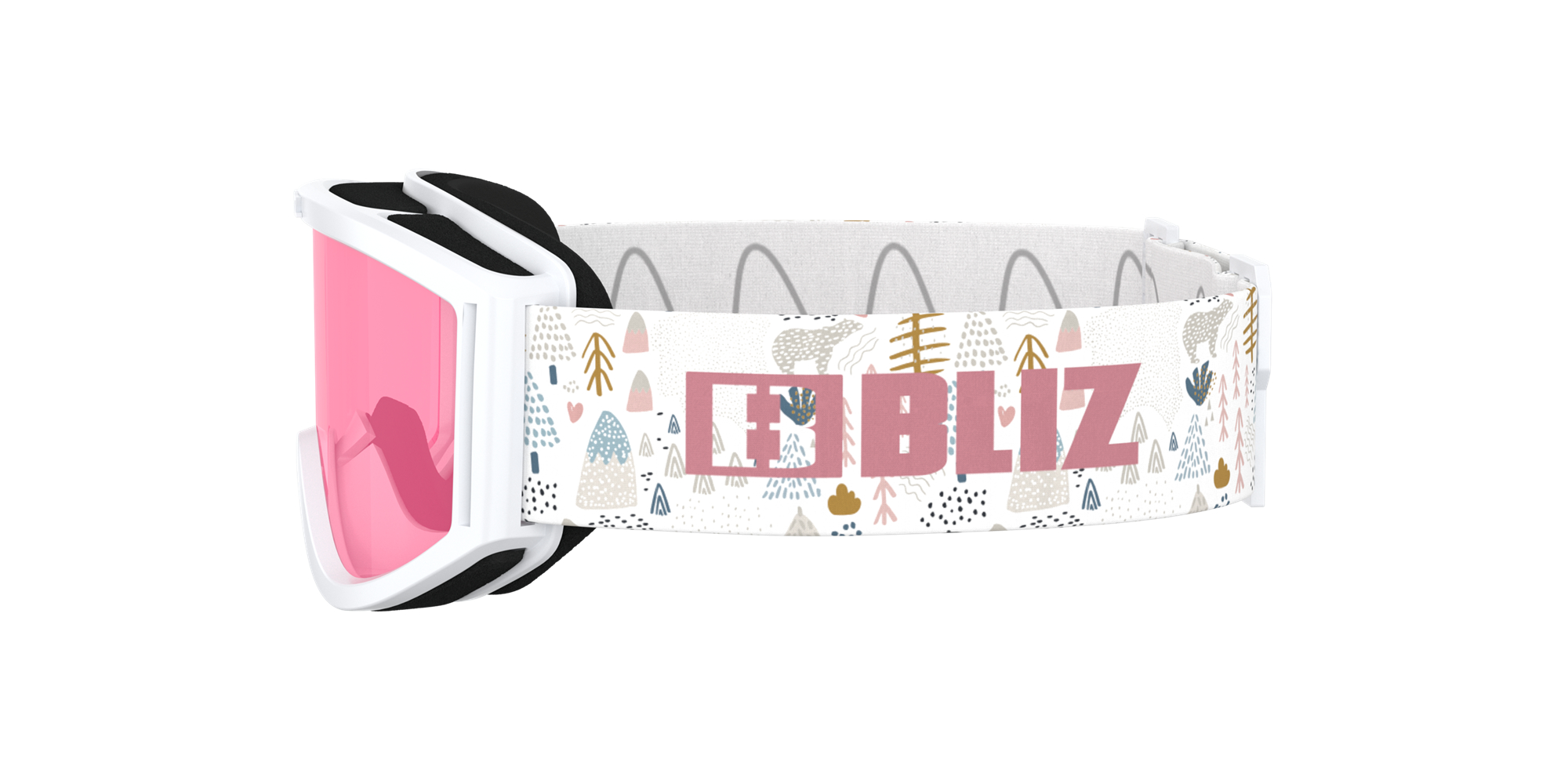 Bliz Pixie Ski Goggles Weiß Rosa | BRCA-82650