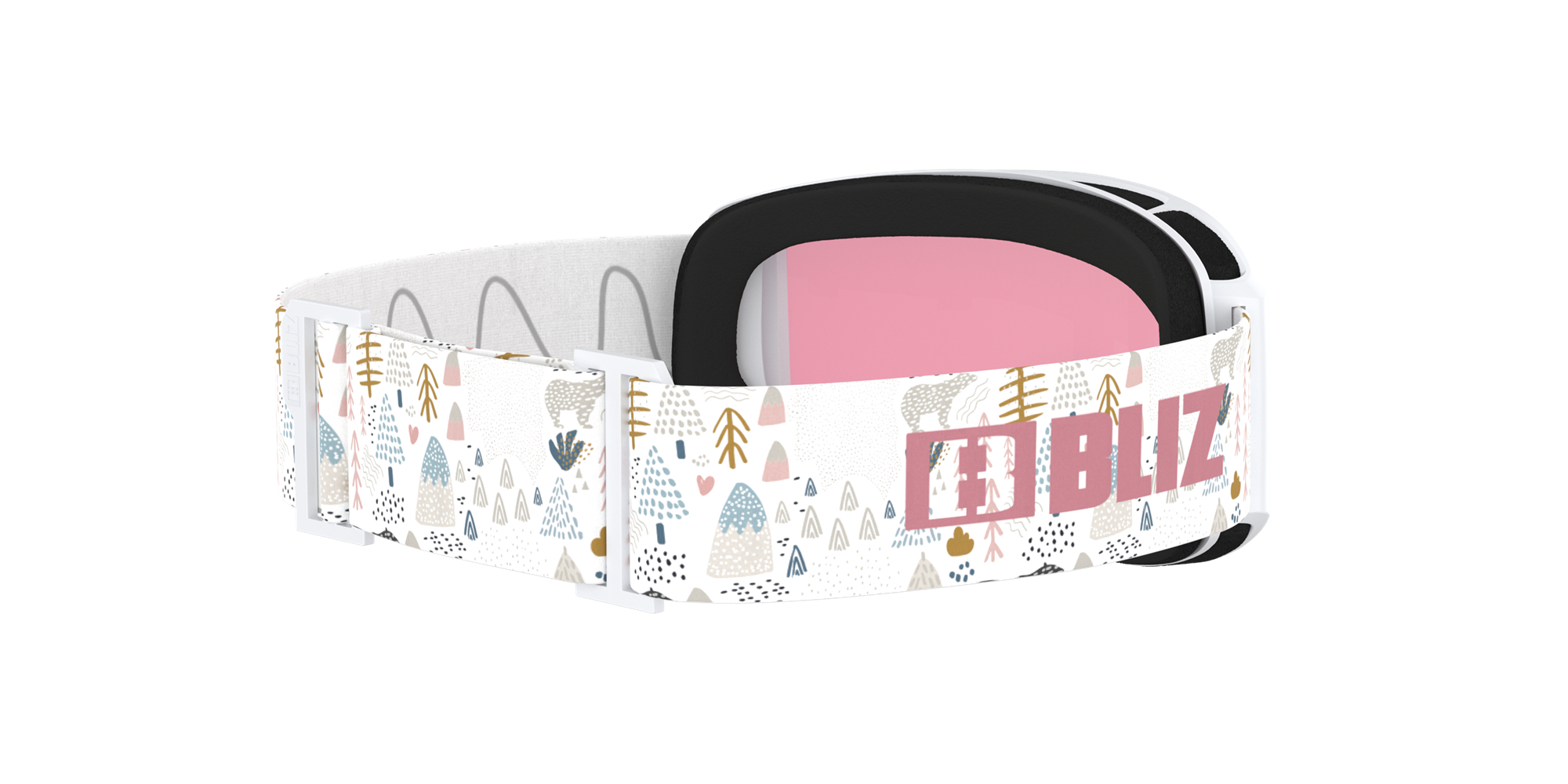 Bliz Pixie Ski Goggles Weiß Rosa | BRCA-82650